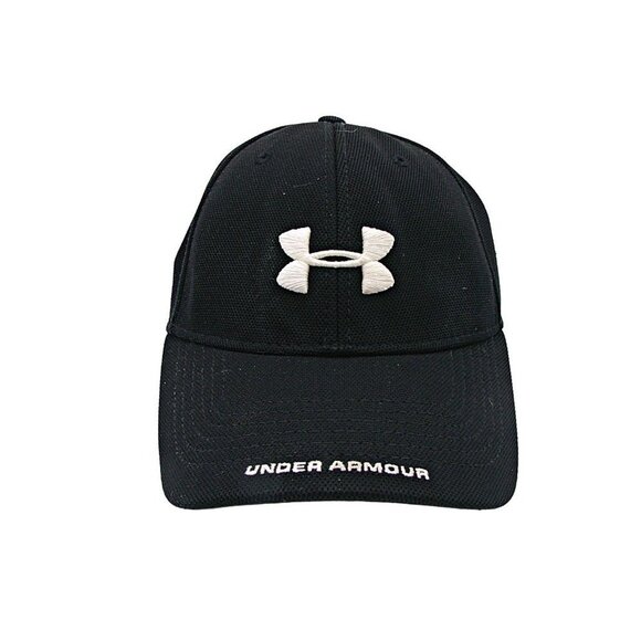 Under Armour Unisex Adults Black White 4 Way Stretch Hat Baseball Cap Black Sz M - Picture 3 of 12